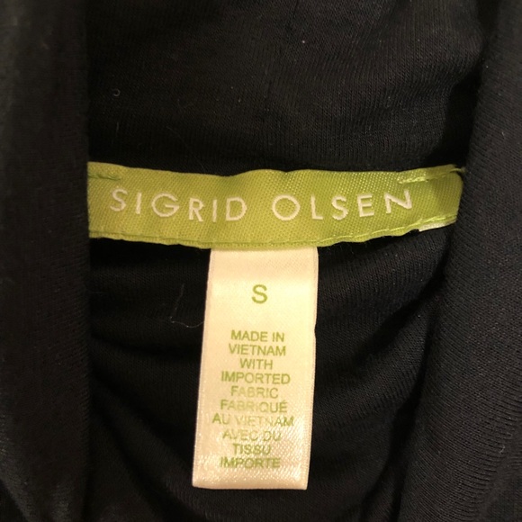 Sigrid Olsen Black Turtleneck Shirt - Picture 2 of 4
